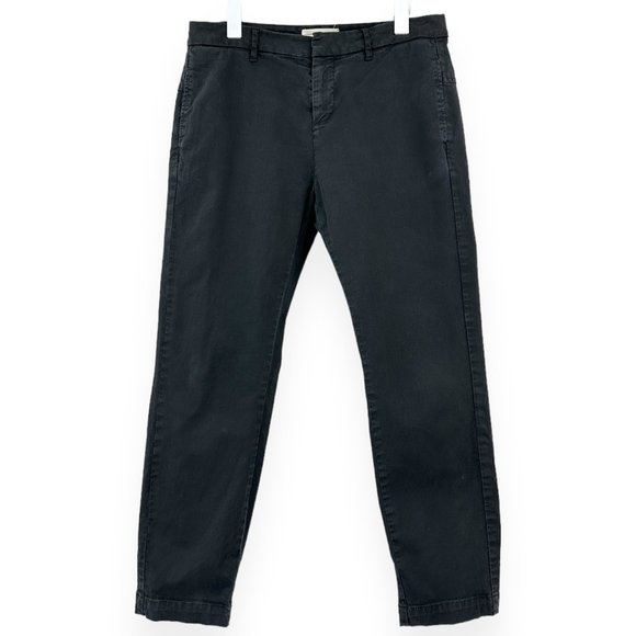 Nili Lotan Black Straight Leg Cotton Pants sz 6